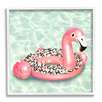 Stupell Industries Chic Summer Pool Float Glam Fashion Pattern Graphic Art White Framed Art Print Wall Art, Design by Ziwei Li