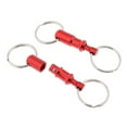 thumbnail image 1 of 2 Pack Porte-Clés Double à Tirer Robustes, Porte-Clés Détachables, Ensemble de 2 Pcs, Rouge, Tel Que Décrit, 1 of 4