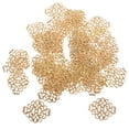 thumbnail image 4 of 50x oro bronce plata filigrana envuelve conector adornos accesorios de joyería jinwen Filigrana decorativa de metal, 4 of 8
