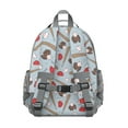 thumbnail image 3 of Blue Baseball Gear Pattern Backpack for School,Cute School Bag,Schoolbag with Adjustable Shoulder Straps & Padded Back,15.25"x11.5"x5.25", 3 of 5