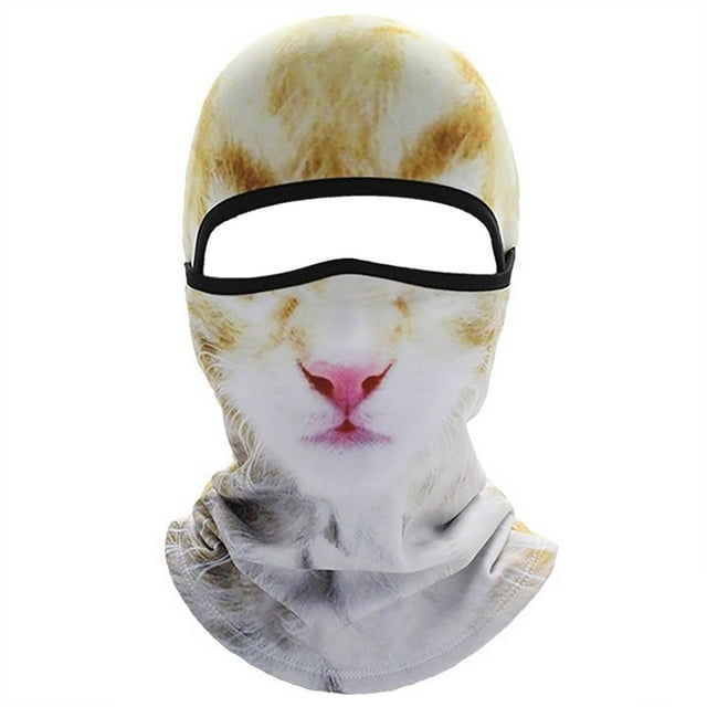 Visage d'Animal de Ski 3D avec Oreilles pour Festivals de Musique Raves Fête d'Halloween Sports d'Hiver en Plein Air Cyclisme