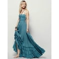 thumbnail image 2 of Womens Summer Boho Sexy Backless Long Dresses Blue L, 2 of 3