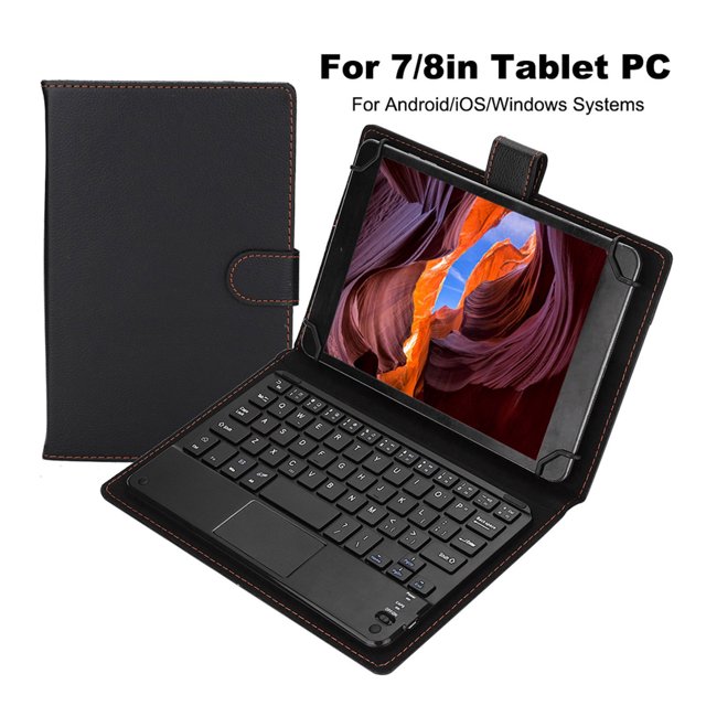 Clavier d'Ordinateur Portable, Clavier à Pavé Tactile avec Étui, ABS Noir pour Tablette PC 7/8 Po