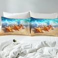thumbnail image 4 of Erosebridal Kawaii Starfish Bed Sheets Set Twin Size, Summer Beach Bed Sheets Twin, Marine Seashell Twin Sheet Sets, Super Cozy Room Decoration, 3-Piece, 4 of 7