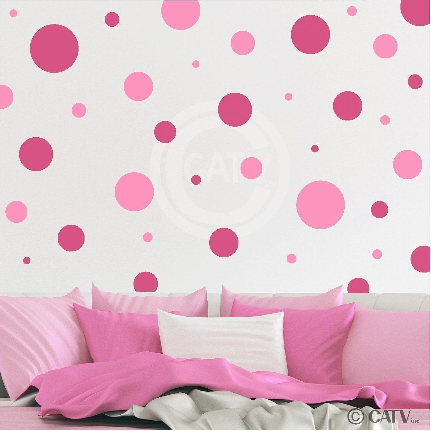 Assorted Vinyl Polka Dots circle wall decals vinyl stickers nursery