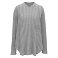 thumbnail image 7 of DAFPZW Women Pullover Tunic Tops Plus Size Casual Knit V Neck Lightweight Long Sleeve Sweaters, 7 of 7