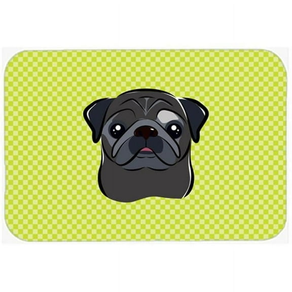 Checkerboard Design with Dog Mouse Pad, Hot Pad or Trivet