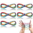 thumbnail image 1 of Rainbow Hand Flip Ropes - 5 Pieces 1 Meter Nylon Braided Finger Ropes, 1 of 7