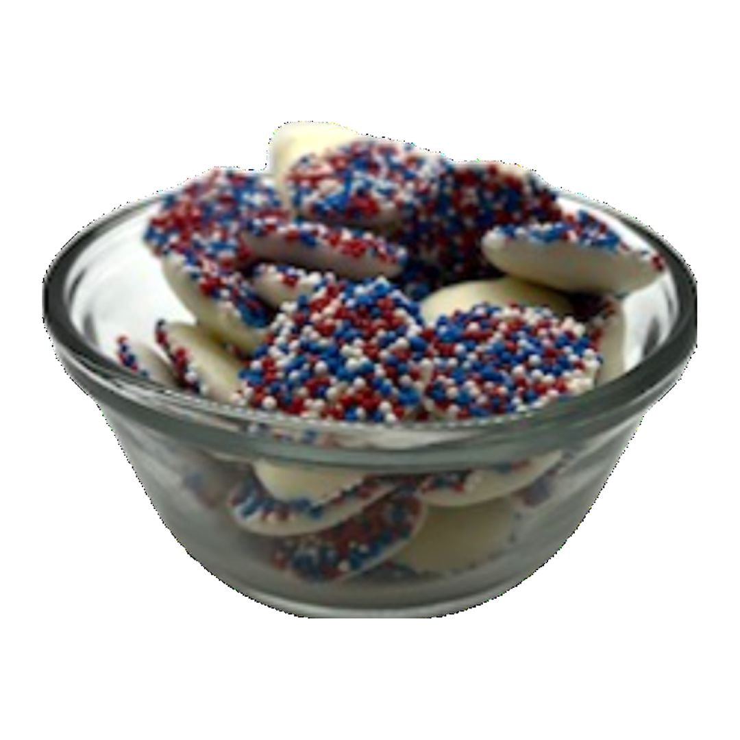 Reppert's White Chocolate Patriotic Nonpareils 2 lb. Bulk Bag