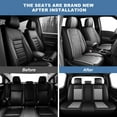 thumbnail image 6 of DIKSOAKR Car Seat Covers Full Set for Nissan Rogue 2008-2026 5 Seats Waterproof Leather Front and Back Car Seat Covers Protectors Grey,Full Set(2 Row 5 Seats), 6 of 10