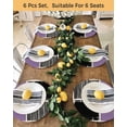 thumbnail image 4 of 15 Inch Round Placemats Set of 6, Purple Black Non Slip Heat Insulation PP Table Mats, Farmhouse Striped Modern Abstract Art Washable Place Mats for Kitchen Dining Party Table Decor, 4 of 7
