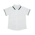thumbnail image 6 of Girls' School Shirts Short Sleeve Uniform Solid/Striped Print Kids Button Down Collared Blouses Tops (9-10 Years, White #A), 6 of 6