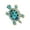 Blue, variant on Sparkling Crystal Rhinestones Turtles Shaped Pin Secure Closure Alloy Crystal Accent Decoration For Casual Outfits