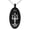 Black, variant on Stainless Steel Poseidon Greek God of Sea Engraved Small Oval Charm Pendant Necklace