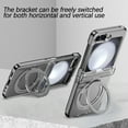 thumbnail image 3 of Decase for Samsung Galaxy Z Flip5 5G Compatible with MagSafe Case,Built-in Magnetic Ring Holder Stand,with Hinge Protector,Rugged Shockproof Anti-Scratch Slim Drop Proof Case Cover,Clear, 3 of 7