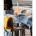 thumbnail image 5 of nqOlkjepod Abstract Feather Outdoor Tablecloth with Umbrella Hole & Zipper, Modern Gold Blue Graffiti Painting Art Square Table Cover 54x54 Inch, Dining Waterproof Table Cloth Protector for Patio, 5 of 7