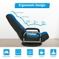 thumbnail image 5 of Avocahom Swivel Gaming Floor Chair w/ Armrest Handles, No Assembly gaming chair rocker, Folding Reclining Sofa w/6 Position Adjustable Backrest for Video Games, Watching TV, Reading,Blue, 5 of 9