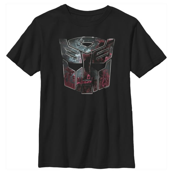 Boy's Transformers Autobot Rusted Logo  Graphic Tee Black X Large