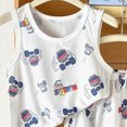 thumbnail image 4 of KPOPLK Baby Boy Summer Clothes Sleeveless Tank Tops T-Shirt + Casual Shorts Toddler Outfits Set(6-12 Months,Red), 4 of 4