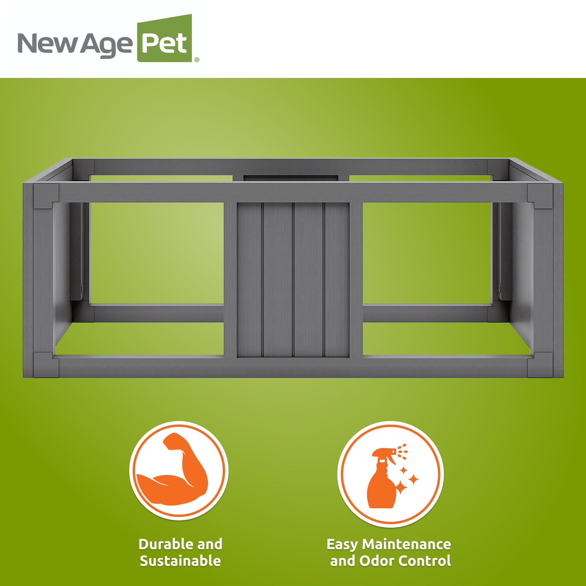 New Age Pet® ECOFLEX® Mojave Reptile Habitat Stacker in Large 48" Grey for Lighting