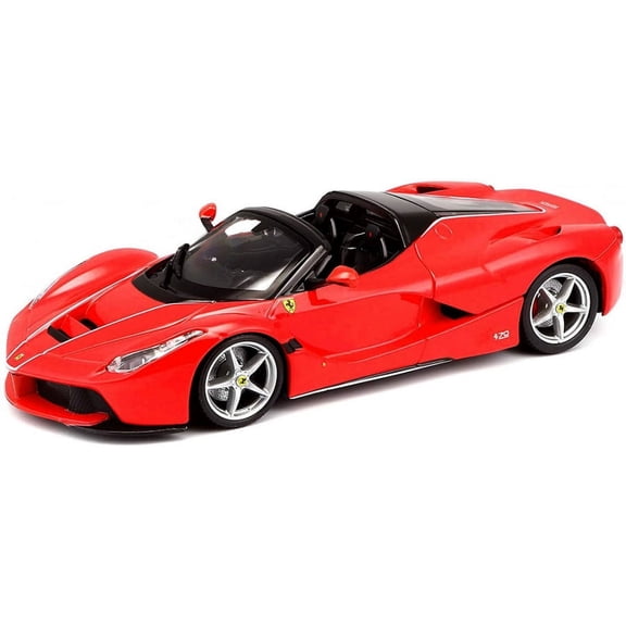 Maisto Bburago Race & Play Ferrari LaFerrari Aperta Die Cast Vehicle, 1:24 Scale, Red