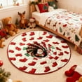 thumbnail image 1 of Oliegs Christmas 3D Rug – Christmas Optical I Llusion Rugs Decorative Rug With Depth Pattern Theme Santa C Laus Quilted Round Durable Fabric Gi Ft For Home Parties, 1 of 4