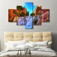 thumbnail image 3 of TISHIRON 5PCS Framed Waterfalls Theme Canvas Wall Art Set,60"x32" Waterfalls Grand Canyon Landscape Wall Canvas Art Decor, 3 of 7