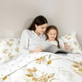 thumbnail image 4 of jejeloiu Vintage Flower 7-Piece Twin Bedding Sets,Rustic Floral Bedding Comforter Set,Brown White Sheet Sets For Adult,Breathable Home Decor Reversible, 4 of 8