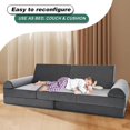 thumbnail image 4 of FICISOG 11PCS Kids Couch Play Set, Modular Sofa Fold Out Couch Playhouse Play Set for Toddlers, 70.9" x 31.5" x 19.7", Gray, 4 of 10
