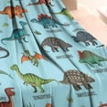thumbnail image 3 of LightBlue Cartoon Dinosaurs Names Pattern Blanket,Comfortable Soft Flannel Throw Blanket,All Season,Warm Lightweight Blankets for Sofa Bed Couch Living Room Chair,30"x40", 3 of 4