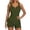 Green, variant on Women's V-Wire Tankini Swimsuits Tummy Control Ruched Top Two Piece Bathing Suits with High Waisted Shorts