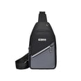 thumbnail image 2 of uublik Mens Canvas Sling Bag Small Crossbody Backpack Hiking Daypack Rucksack For Men Women Outdoor Cycling Travel, Gray, 2 of 7