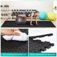 thumbnail image 4 of Yes4All 6 pcs Interlocking Exercise Foam Mats, Cover 24 sqft, 3/8 inch, Black Color, 4 of 8