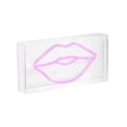 thumbnail image 2 of Lips 11.88" X 5.88" Contemporary Glam Acrylic Box USB Operated LED Neon Light, Pink, 2 of 7