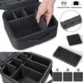 thumbnail image 3 of Estuche de Maquillaje de Viaje Bolsa de Cosm&eacute;ticos - Profesional Organizador de Maquillaje Port&aacute;til Impermeable con Divisor Ajustable, Bolsa de Almacenamiento para Cosm&eacut, 3 of 9