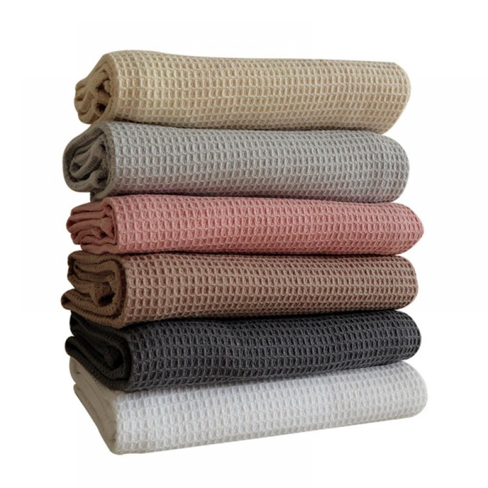 DABOOM Cotton Craft - 4/6 Pack - Euro Cafe Waffle Weave Kitchen Towels -  18x26 Inches - Highly Absorbent Low Lint - Multi Purpose 