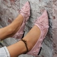 thumbnail image 5 of Casual Shoes for Women Elegant Wide Fit Lace Mesh Pointed Toe With Bow Breathable Casual Shoes For Everyday Wear,Pink,CN:37(US:6.5), 5 of 7