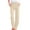Beige(NEW1), variant on Patlollav Cotton Pants for Women Solid Color Elastic Waist Sports Casual Full Length Pants