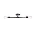 thumbnail image 3 of Living District LD2348BK Zane 2 Lights Flush Mount, Black, 3 of 4
