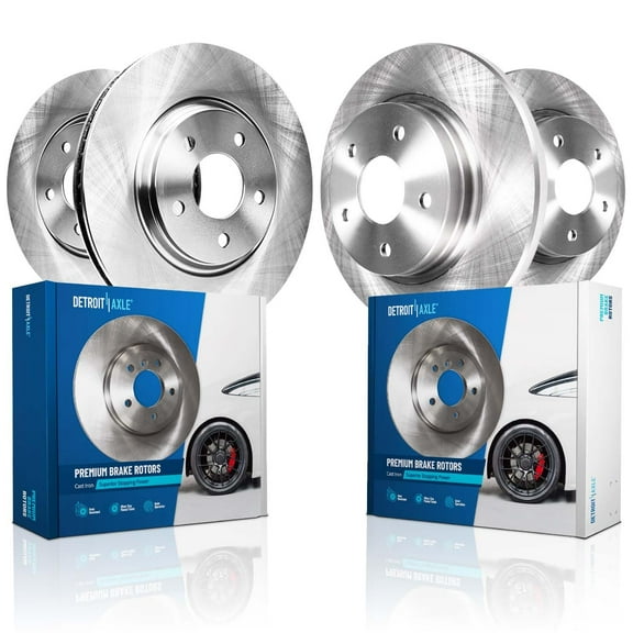 Detroit Axle - Front and Rear Disc Brake Rotors Replacement for 1995 - 2001 Ford Explorer - [1997-2001 Mercury Mountaineer] - 2WD Models - 4pc Set