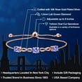 thumbnail image 2 of Gem Stone King 2.27 Ct Blue Tanzanite E-F Lab Grown Diamond 18K Rose Gold Plated Silver Bracelet for Women, 2 of 5