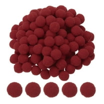 0.6inch Pom Poms for Crafts, 500pcs Pompoms for Crafts Puff Balls Bulk Fuzzy Balls for Hats Christmas Art DIY, Wine Red
