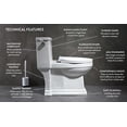 thumbnail image 6 of Kingston Brass VTC2995 Courtyard One-Piece 1.28 GPF Single Flush Elongated Toilet, White, 6 of 6