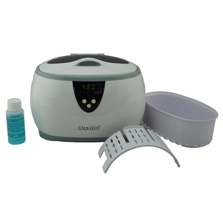 iSonic® Digital Ultrasonic Cleaner D3800A-W white color for jewelry, eyeglasses, watches, w/ sample