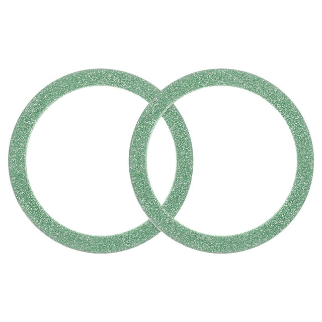 Uxcell Magnetic Sticker Ring, 2 Pack Universal Magnetic Adapter Ring Metal Sparkle Magnet Wireless Charging Conversion Kit for Mobile Phone Case Wireless Charger (Green)