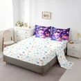 thumbnail image 4 of Axolotl Comforter 7 Pieces Bed In A Bag Queen Size,Galaxy Planet Space Bedding Set Cartoon Animal Sheet Set Purple Dreamy Starry Fitted Sheet, 4 of 5