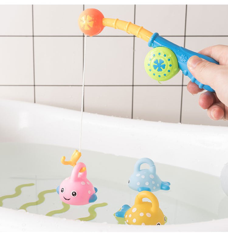 Bath Toys for Toddlers Colorful Floating Fishing Games Bathtub Pool Shower Kit 