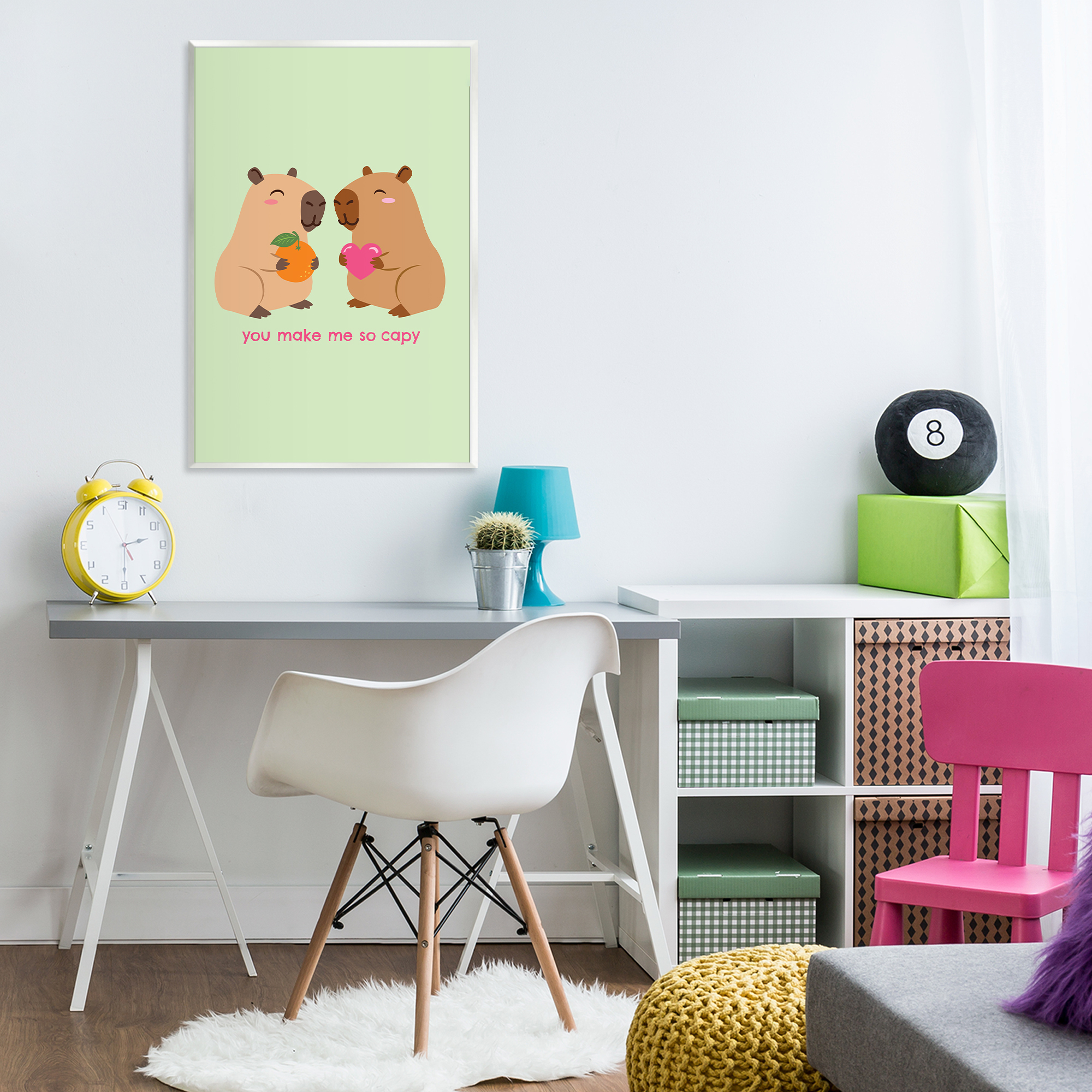You Make Me So Capy Wall Plaque Art, design by Emily Dumas