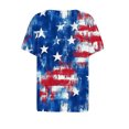 thumbnail image 4 of VerPetridure Patriotic Shirts for Women American Flag Shirt 4th of July Short Sleeve V-Neck Graphic Tee USA Star Stripes Tops, 4 of 5