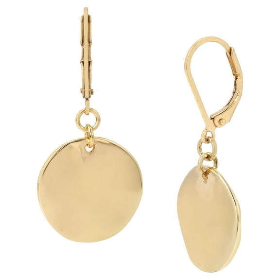 Robert Lee Morris Soho Disc Drop Gold Earrings, 1.5" Length